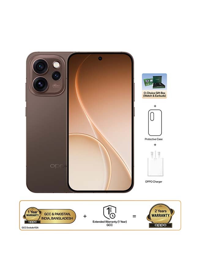 Reno15 Pro AI Phone Dual SIM 5G Dusk Brown 12GB RAM 512GB + My Candy Speaker + Zentality Ultra Concise V Earbuds + Zentality Powerbank 10k mAh - Middle East Version